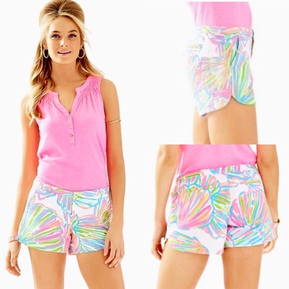 Lilly Pulitzer Pants - Lilly Pulitzer Resort White Shellabrate Adie Short